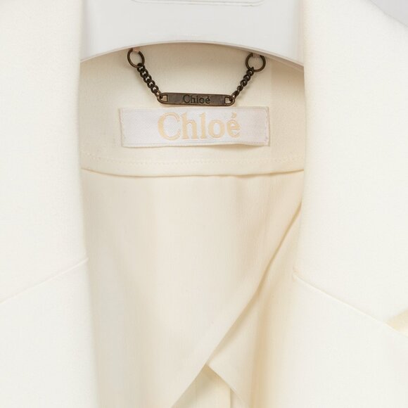 Chloe "Milk" Iconic Crepe Bell-Sleeve Open-Front Blazer - Picture 8 of 11